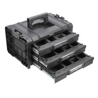 Ящик модульный T3 системы S12 пластиковый с 3 выдвижными ящиками 450x320x240 мм YATO YT-08974
