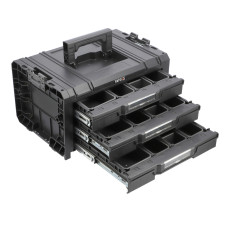 Ящик модульный T3 системы S12 пластиковый с 3 выдвижными ящиками 450x320x240 мм YATO YT-08974