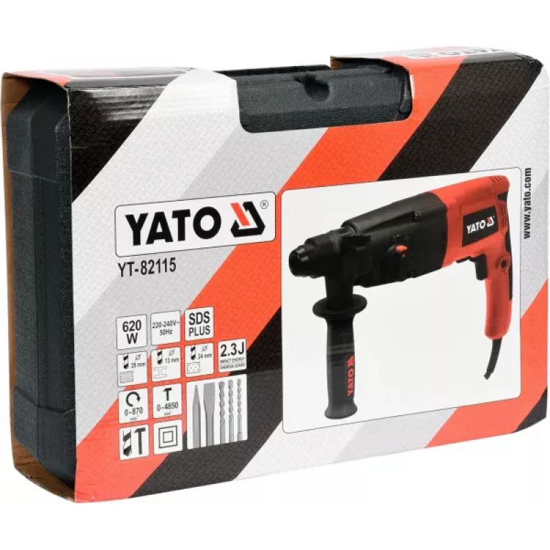 Перфоратор мережевий SDS+ 620 Вт YATO YT-82115