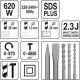 Перфоратор мережевий SDS+ 620 Вт YATO YT-82115