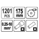 Обжимные клещи для изолированных наконечников 0,25-2,5 мм² YATO YT-2222