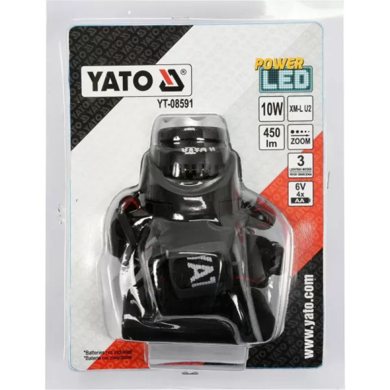 Налобний ліхтар 10 Вт YATO YT-08591