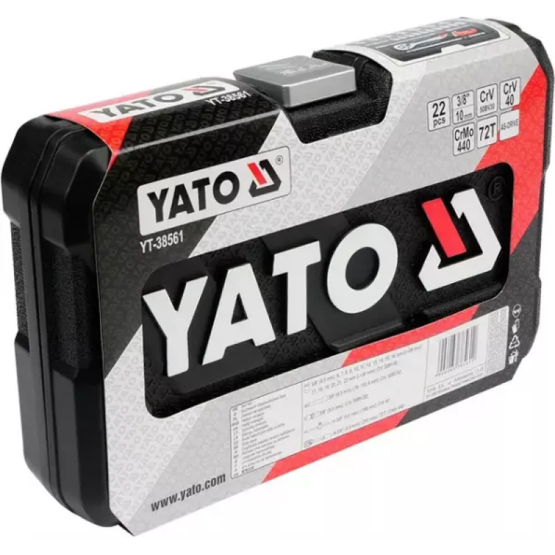 Набор торцевых головок 22 эл. YATO YT-38561 А-2