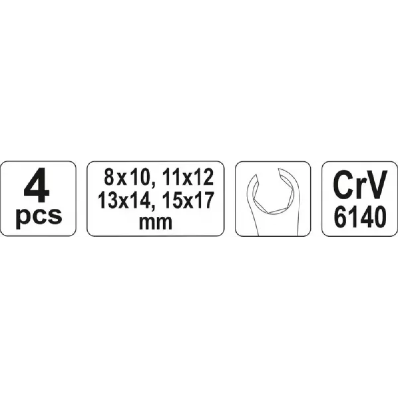 Набір розрізних ключів для гальмівних трубок YATO YT-0143