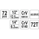 Набор инструментов 72 предмета YATO YT-38782