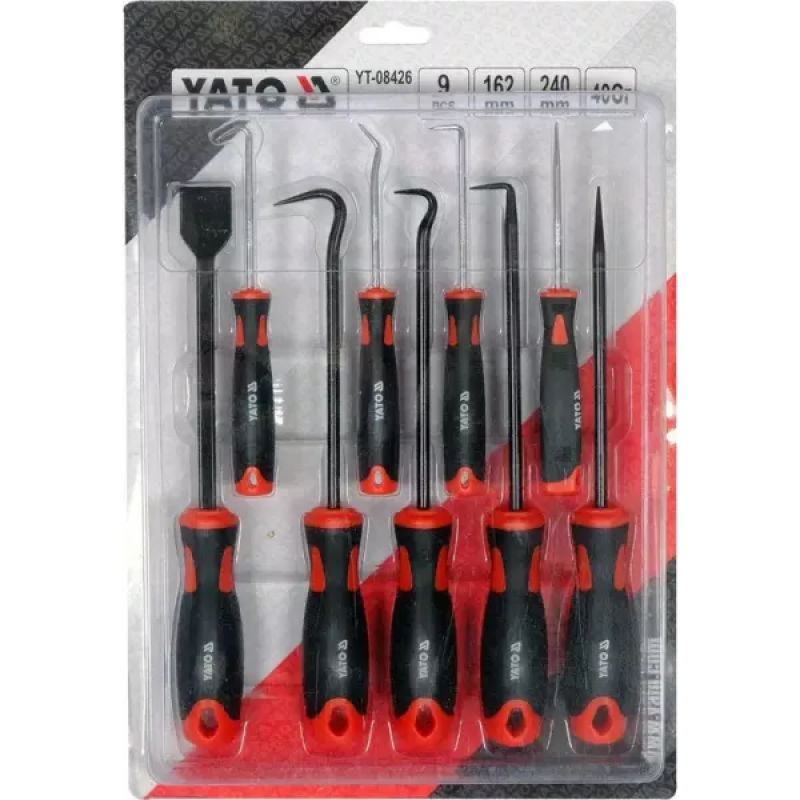 Набір гачків із ручкою 9 шт YATO YT-08426 B-3