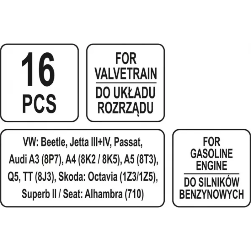 Комплект блокування ГРМ VAG tsi/tfsi YATO YT-06024 А-4