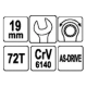 Ключ комбинированный с трещоткой на 19 мм YATO YT-0200