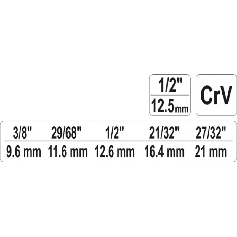 Квадратний ключ 1/2" YATO YT-03317 D-3
