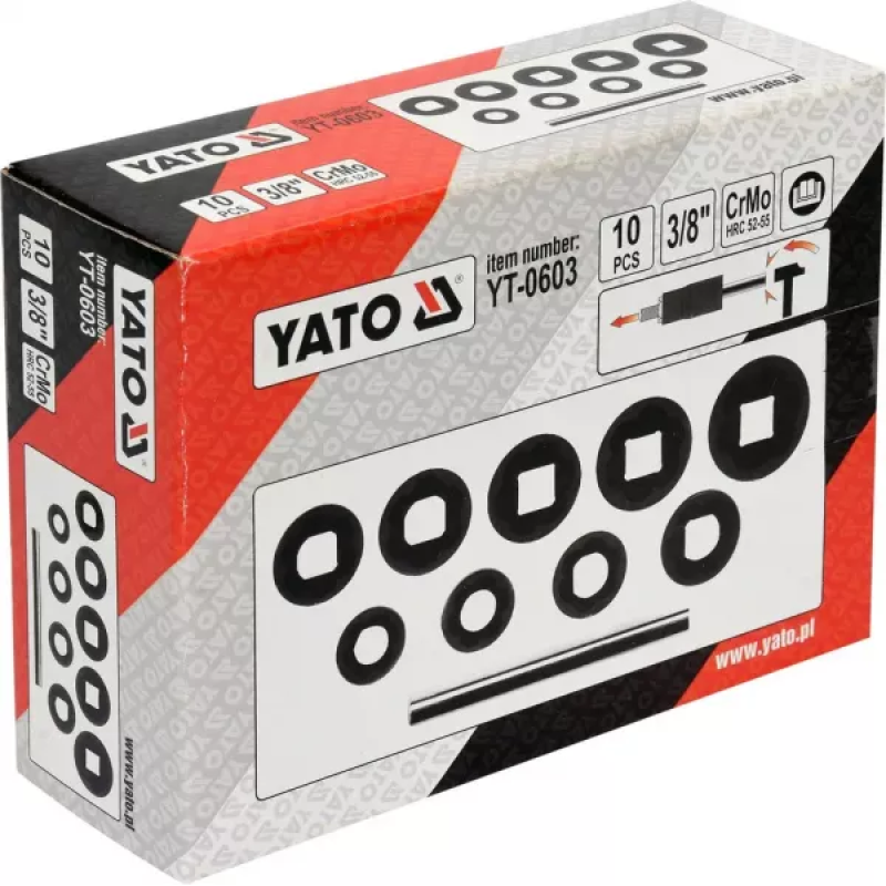 Екстрактори для вивертання зламаних гвинтів YATO YT-0603 А-3