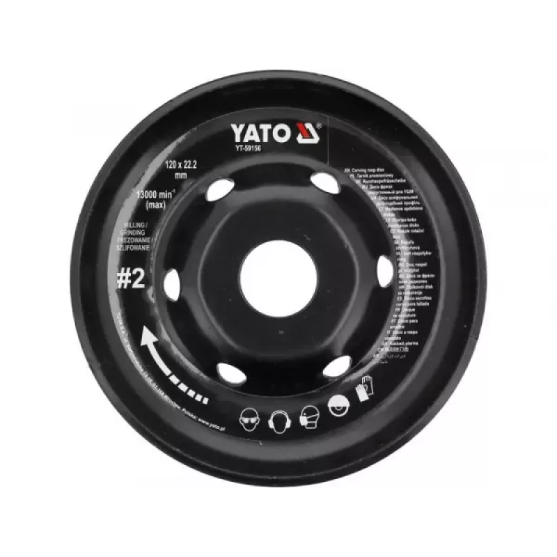 Диск шлифовальный дугоподобный профиль 120 мм №2 для УШМ YATO YT-59156