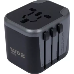 Адаптер із вбудованим зарядним пристроєм з двома портами USB YATO YT-81301