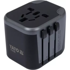 Адаптер с встроенным зарядным устройством с двумя портами USB YATO YT-81301