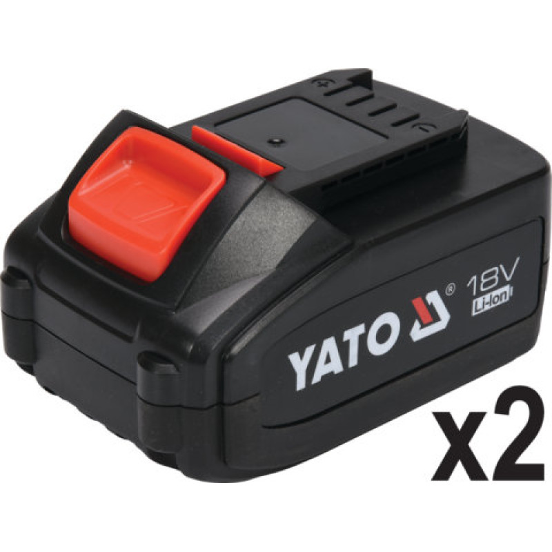 Аккумуляторный бесщеточный ударный гайковерт YATO YT-8277935, 18 В, 850 Н·м, 2×4 А·ч