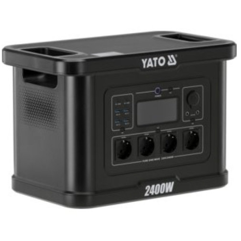 Портативная зарядная станция YATO 2400 Вт, 2232 Вт·ч, LiFePO4