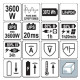 Портативная зарядная станция YATO YT-83096 3600 Вт, 3072 Вт·ч, LiFePO4